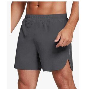 EZRUN Men's 5 Inch Running Shorts Quick Dry Breathable with Back Zipper Pocket